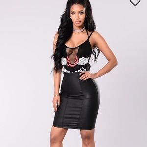 SOLD: Faux leather Fashion Nova Skirt